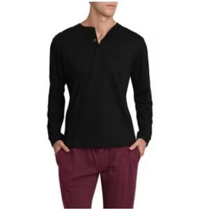 SLEEPHERO Henley Long Sleeve Tee Shirt